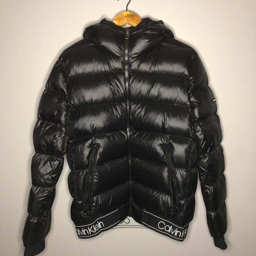 Black Calvin Klein Puffer Coat